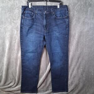 Mens Levis 514 36x30 Straight Fit Stretch Denim Dark Blue Wash Inseam 29